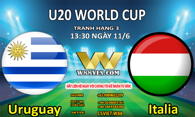 Read more about the article SOI KÈO : 13:30 NGÀY 11/6: U20 Uruguay vs U20 Italia.