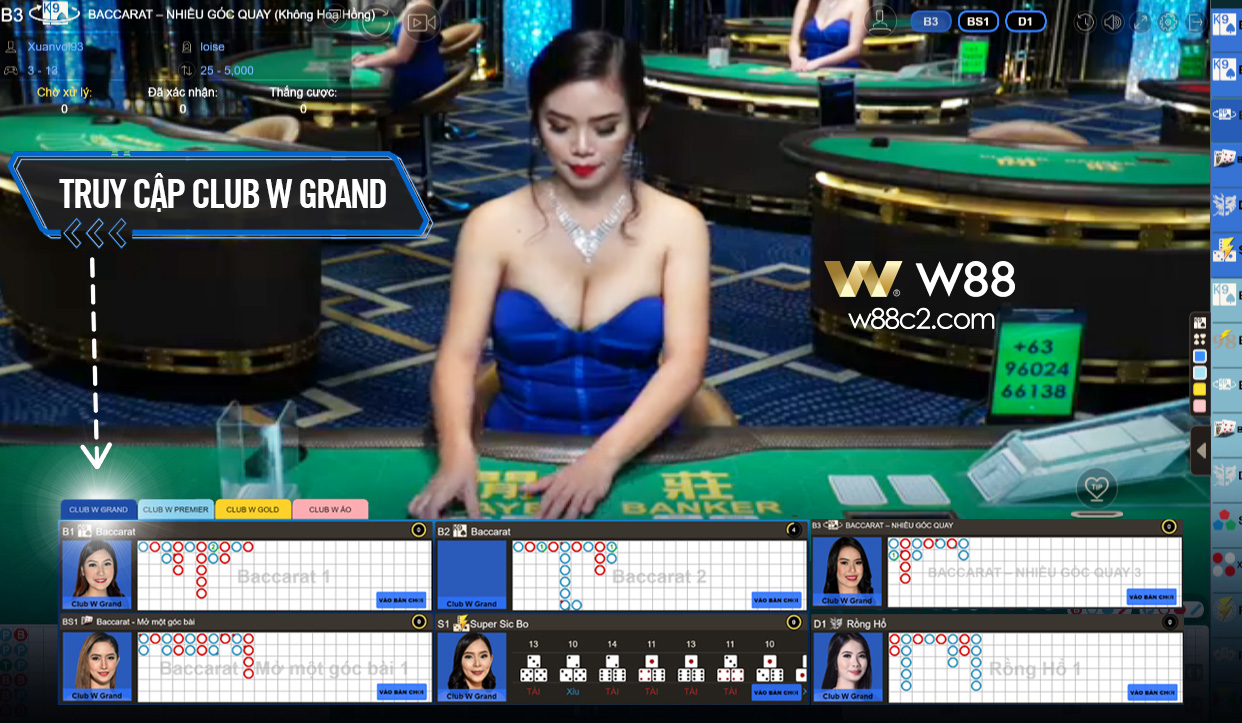 You are currently viewing [W88 CASINO] SẢNH CLUB W CASINO – DEALER NGƯỜI VIỆT – SÒNG BẠC HOÀNG GIA