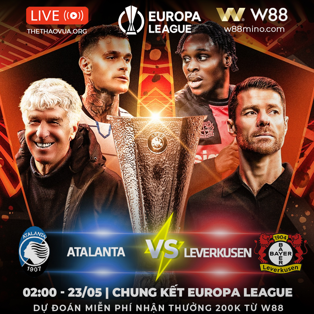 You are currently viewing [W88 – MINIGAME] | EUROPA LEAGUE | ATALANTA – LEVERKUSEN | TRẬN CHIẾN NGHẸT THỞ