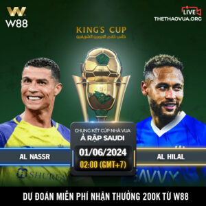 Read more about the article [W88 – MINIGAME] | AL NASSR VS AL HILAL | CHUNG KẾT KING CUP RONALDO PHỤC THÙ
