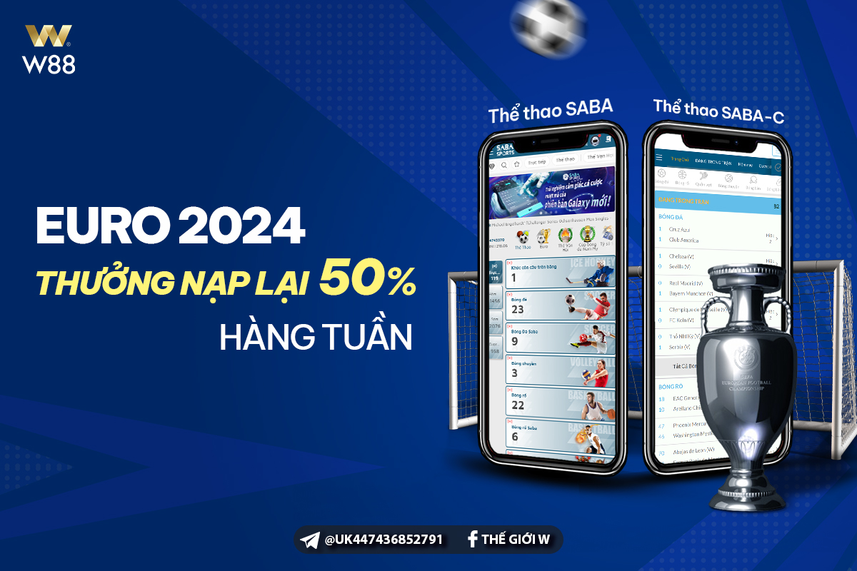 Read more about the article EURO 2024: THƯỞNG 50% NẠP LẠI MỖI TUẦN TẠI SABA & SABA C THỂ THAO