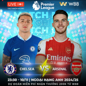 Read more about the article [W88 – MINIGAME] CHELSEA – ARSENAL | DERBY LONDON CÂN TÀI, CÂN SỨC