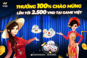 Read more about the article THƯỞNG 100% CHÀO MỪNG LÊN TỚI 2,500 VND TẠI GAME VIỆT