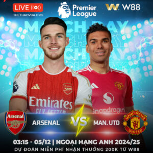 Read more about the article [W88 – MINIGAME] ARSENAL – MAN UTD | QUỶ ĐỎ ÁP ĐẢO