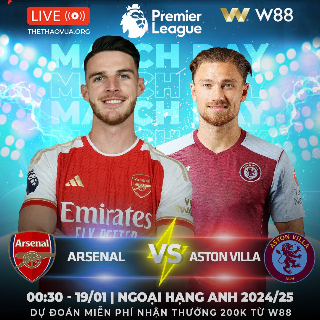 You are currently viewing [W88 – MINIGAME] ARSENAL – ASTON VILLA | PHÁO THỦ ĐÒI NỢ